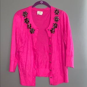 New Kate Spade flower cardigan size L